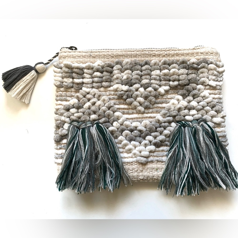 Universal Thread Boho Tassel Fabric Clutch Bag